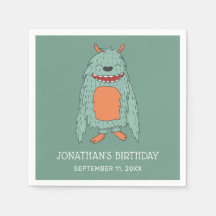 Niedliches lustiges Monster. Kindergeburt Geburtst