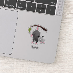 Niedliches lustiges Opossum aus Cartoon Aufkleber