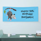 Niedliches lustiges Opossum aus Cartoon Banner (Messe)