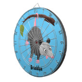 Niedliches lustiges Opossum aus Cartoon Dartscheibe (Vorderseite rechts)