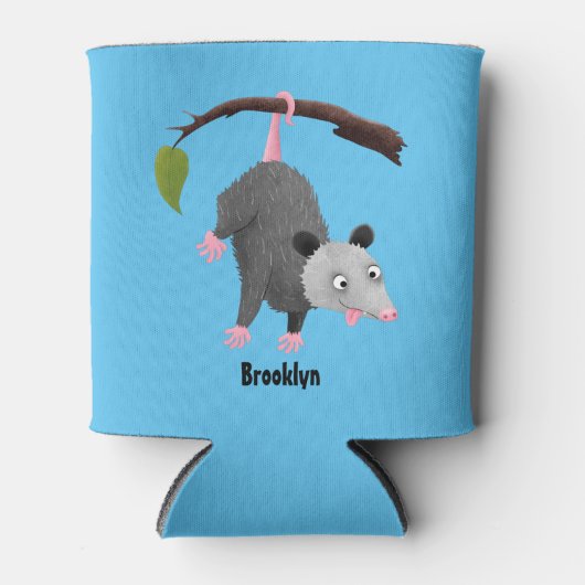 Niedliches lustiges Opossum aus Cartoon Dosenkühler (Vorderseite)