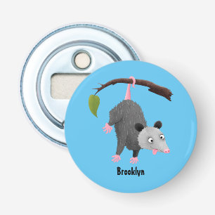 Niedliches lustiges Opossum aus Cartoon Flaschenöffner
