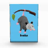 Niedliches lustiges Opossum aus Cartoon Fotoblock (Vorderseite)