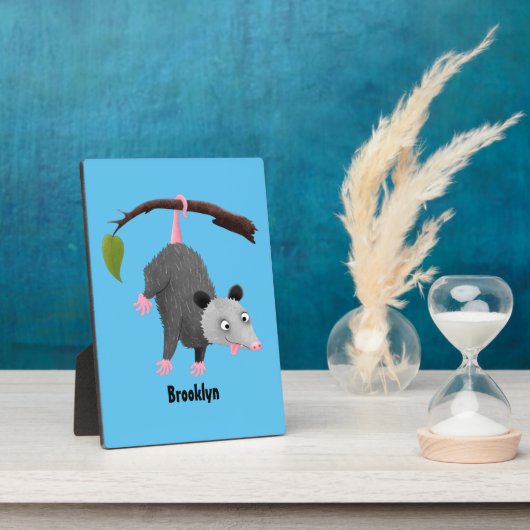 Niedliches lustiges Opossum aus Cartoon Fotoplatte (Seite)