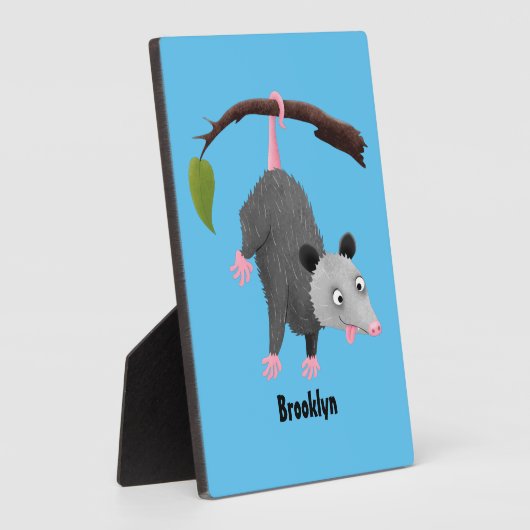 Niedliches lustiges Opossum aus Cartoon Fotoplatte (Seite)