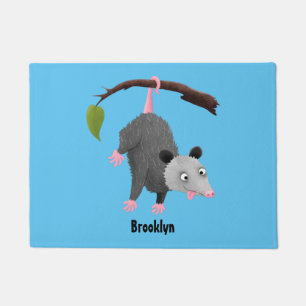 Niedliches lustiges Opossum aus Cartoon Fußmatte