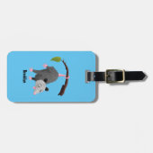 Niedliches lustiges Opossum aus Cartoon Gepäckanhänger (Vorderseite horizontal)