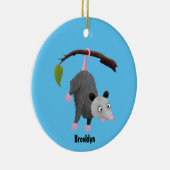 Niedliches lustiges Opossum aus Cartoon Keramik Ornament (Rechts)