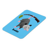 Niedliches lustiges Opossum aus Cartoon Magnet (Linke Seite)