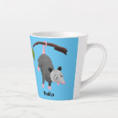 Niedliches lustiges Opossum aus Cartoon Milchtasse (Rechts)