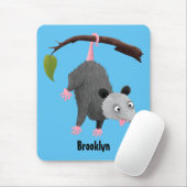 Niedliches lustiges Opossum aus Cartoon Mousepad (Mit Mouse)