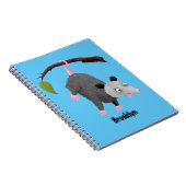 Niedliches lustiges Opossum aus Cartoon Notizblock (Rechte Seite)