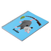 Niedliches lustiges Opossum aus Cartoon Notizblock (Linke Seite)