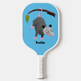 Niedliches lustiges Opossum aus Cartoon Pickleball Schläger