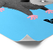 Niedliches lustiges Opossum aus Cartoon Poster (Ecke)