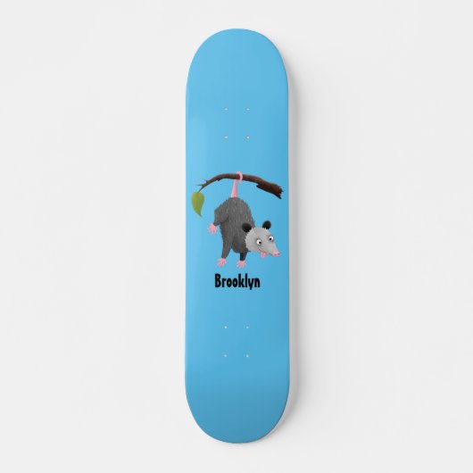 Niedliches lustiges Opossum aus Cartoon Skateboard (Vorne)
