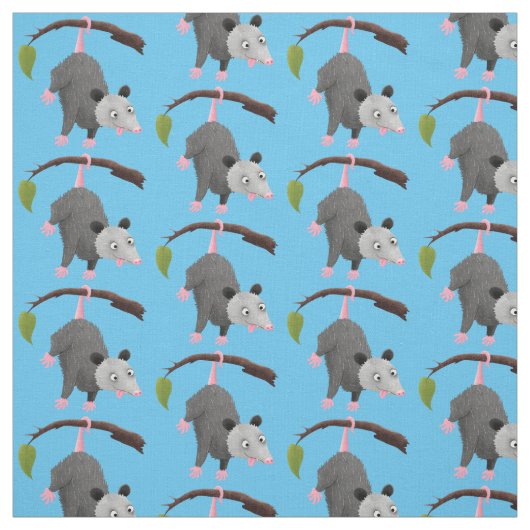 Niedliches lustiges Opossum aus Cartoon Stoff (Muster)
