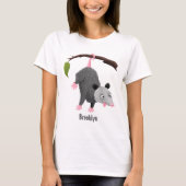 Niedliches lustiges Opossum aus Cartoon T-Shirt (Vorderseite)