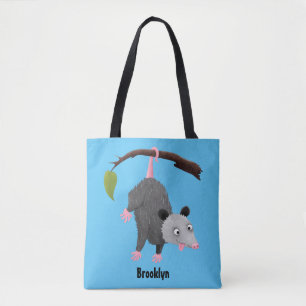 Niedliches lustiges Opossum aus Cartoon Tasche