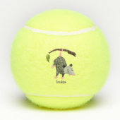 Niedliches lustiges Opossum aus Cartoon Tennisbälle (Rückseite)