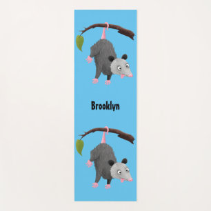 Niedliches lustiges Opossum aus Cartoon Yogamatte