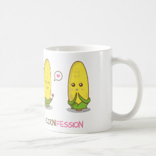 Niedliches lustiges Punny Mais-Liebe-Geständnis Kaffeetasse