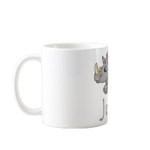 Niedliches lustiges Rhino-Tier-Dschungel-Tier