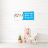 Niedliches, lustiges Rosa-Tintenfisch-Cartoon-Must Banner (Insitu)