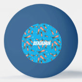 Niedliches, lustiges Rosa-Tintenfisch-Cartoon-Must Tischtennisball (Rückseite)