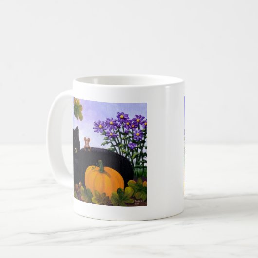 Niedliches lustiges schwarze kaffeetasse (Vorderseite Links)