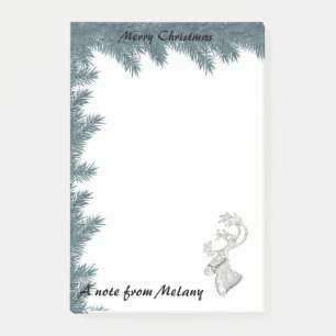 Niedliches lustiges trendiges Holiday Rentier Mono Post-it Klebezettel