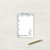 Niedliches lustiges trendiges Holiday Rentier Mono Post-it Klebezettel (Auf Schreibtisch)