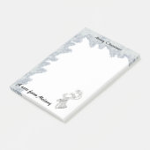 Niedliches lustiges trendiges Holiday Rentier Mono Post-it Klebezettel (angewinkelt)