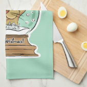 Niedliches lustiges Weihnachtskatzen-Name-Handtuch Geschirrtuch (Viertel Falte)