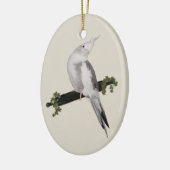 Niedliches Lutino Cockatiel Bird Ivy Pere Tier Keramik Ornament (Links)