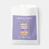 Niedliches Macaron Cake & Sweet Pastry Baking Busi Geschenktütchen (Vorderseite)