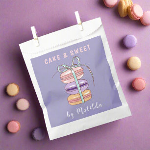 Niedliches Macaron Cake & Sweet Pastry Baking Busi Geschenktütchen