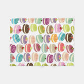 Niedliches Macarons Muster Fleecedecke (Vorderseite (Horizontal))