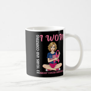 Niedliches Mädchen 22 Jahre und zählen ich gewann  Kaffeetasse