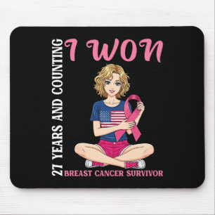 Niedliches Mädchen 27 Jahre und zählen ich gewann  Mousepad