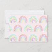 Niedliches Mädchen Abstrakter Regenbogen jedes Alt Dankeskarte (Rückseite)