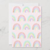 Niedliches Mädchen Abstrakter Regenbogen jedes Alt Einladung (Rückseite)