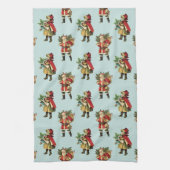 Niedliches Mädchen-Blau Vintages Geschirrtuch (Vertikal)