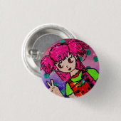 Niedliches Mädchen! Button (Vorne & Hinten)