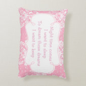 Niedliches Mädchen Gebet und Gedicht Dekokissen (Rückseite(Vertikal))