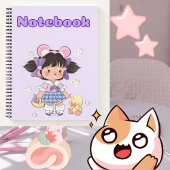 Niedliches Mädchen 🌸 Geschenk für Ihre Tochter ✨ Notizblock