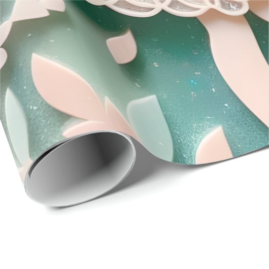 Niedliches Mädchen Geschenkpapier (Rolleneckpunkt)