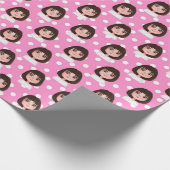 Niedliches Mädchen Geschenkpapier (Ecke)