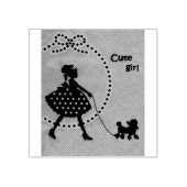 Niedliches Mädchen Gummistempel (Prägung)