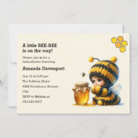 Niedliches Mädchen in Bee Costume mit Honey Baby D